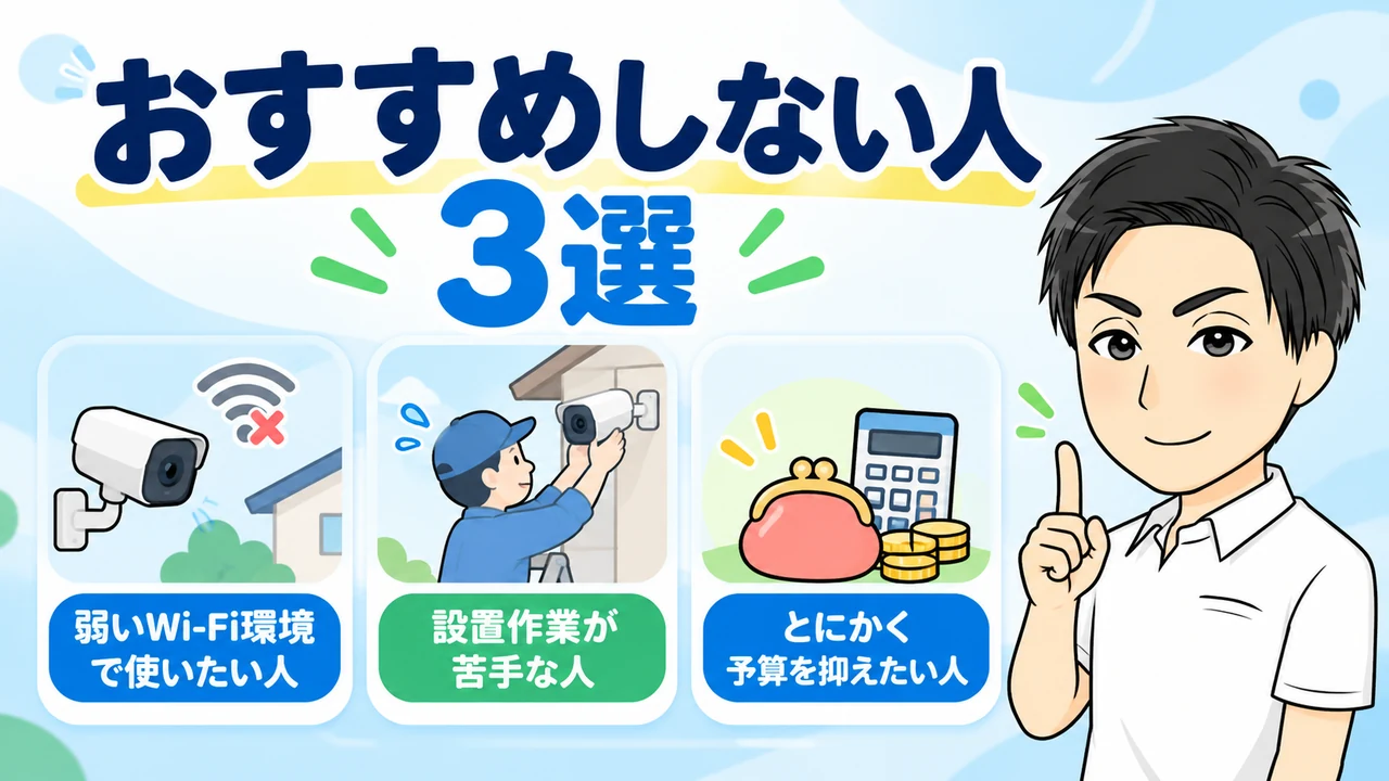eufyCam S4をおすすめしない人3選を案内する画像