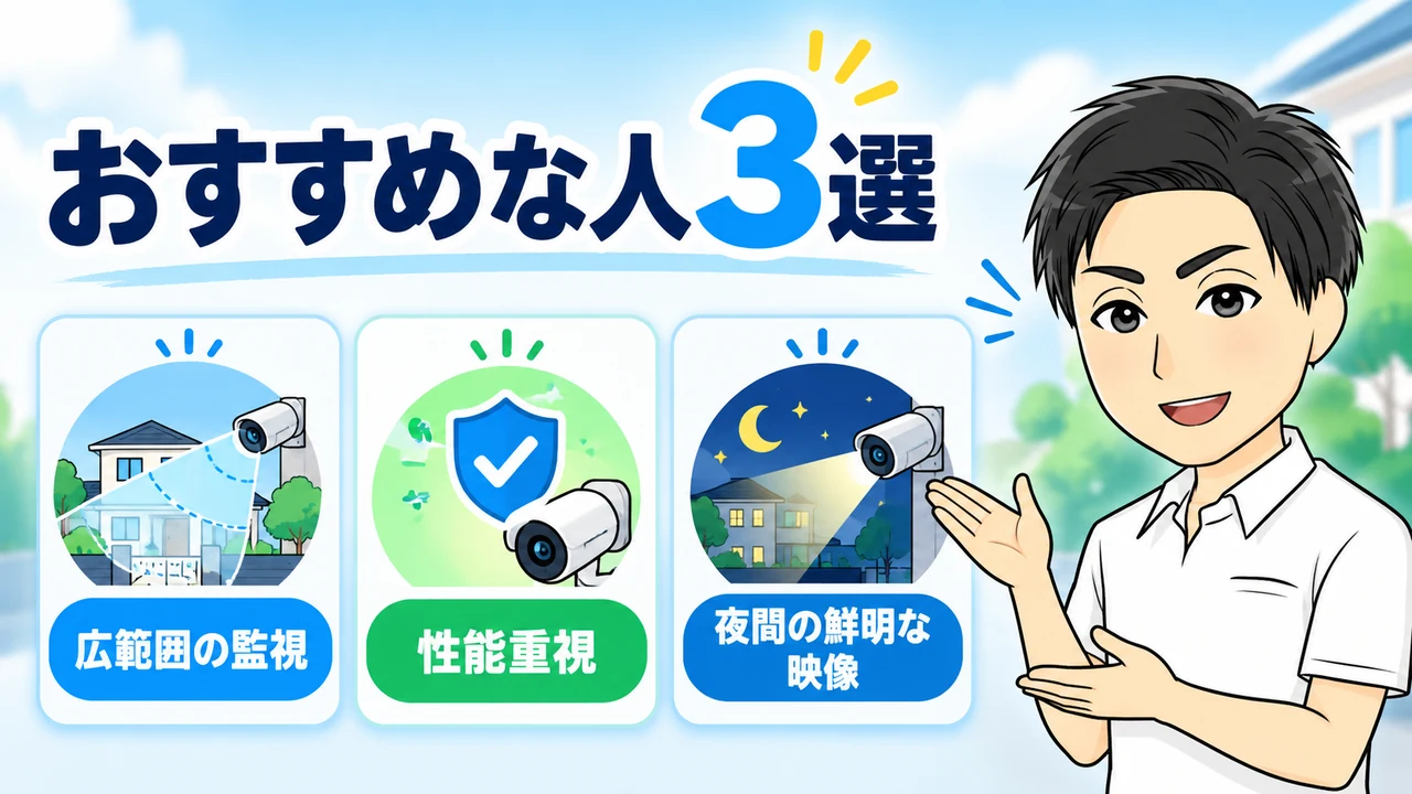 eufyCam S4がおすすめな人3選を案内する画像