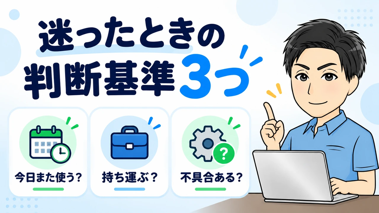 シャットダウンとスリープで迷ったときの判断基準3つ
